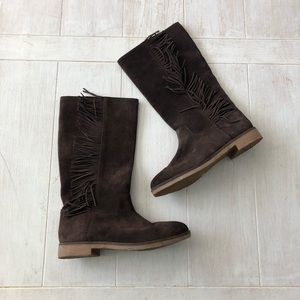 🌿SALE🌿 Lucky Brand suede fringe boots sz 7.